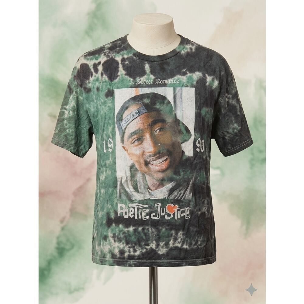 Tupac Shakur Poetic Justice Tie-Dye Graphic Shirt L